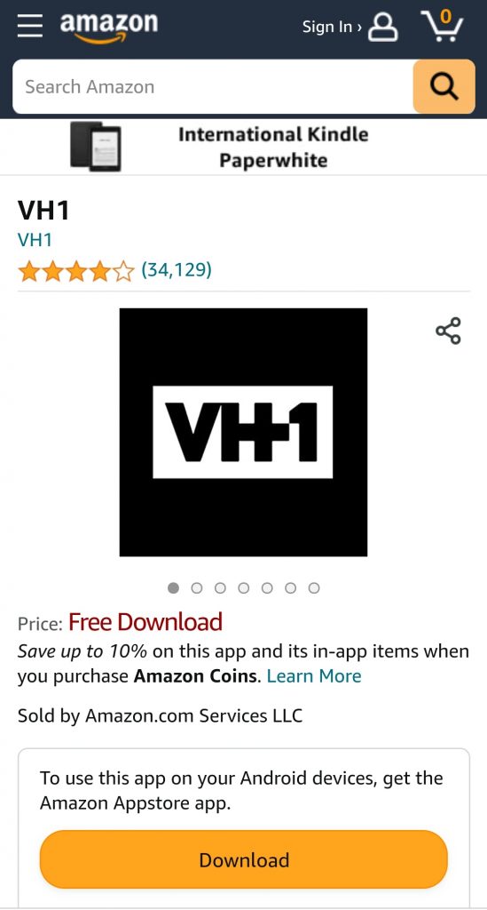 Download VH1 on Firestick