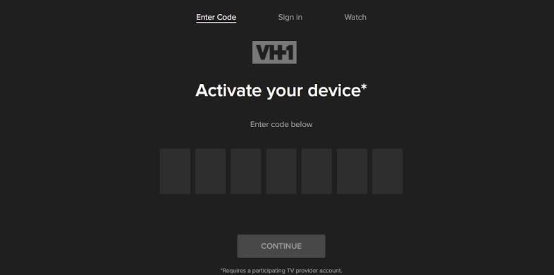 Activate VH1 on Roku