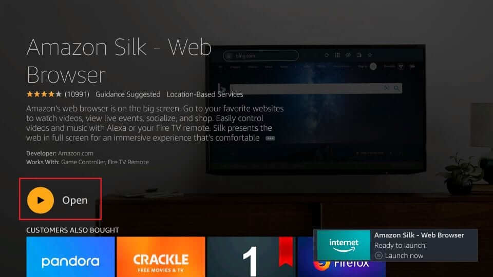 Silk Browser on Firestick 
