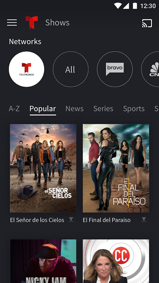 Cast icon - Chromecast Telemundo