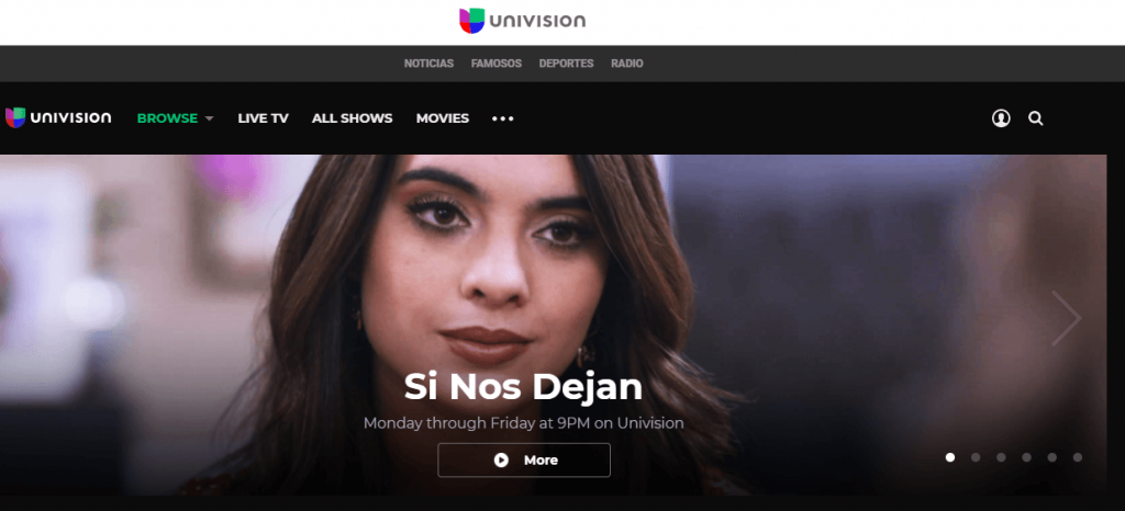 Univision Channel official site 
