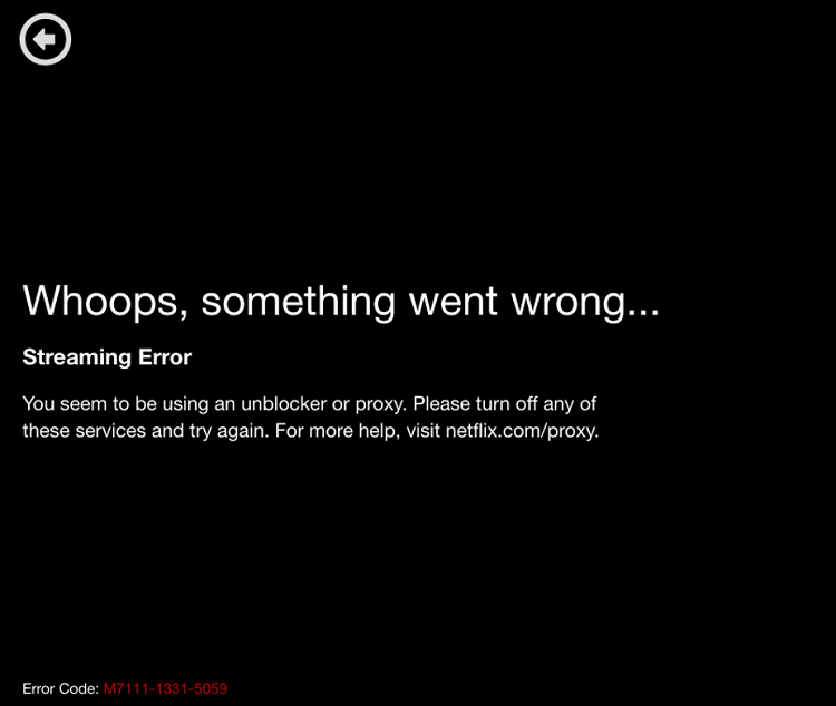 Netflix Streaming Error 