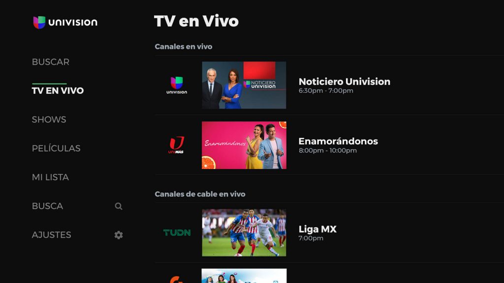 Univision on Google TV