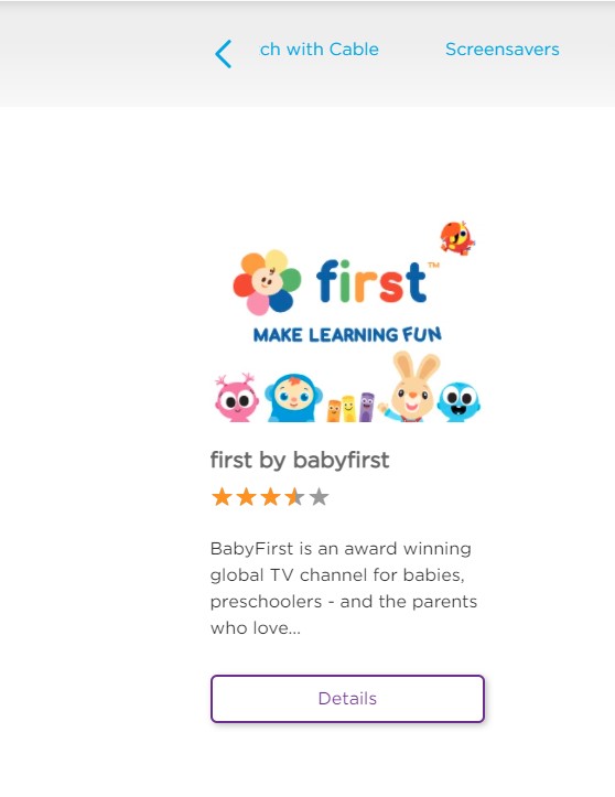 Select the first by babyfirst app.