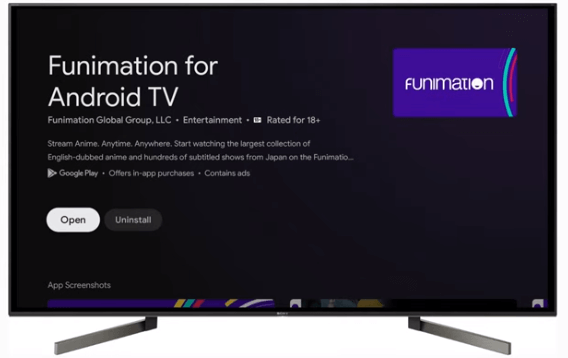 Launch Funimation on Google TV