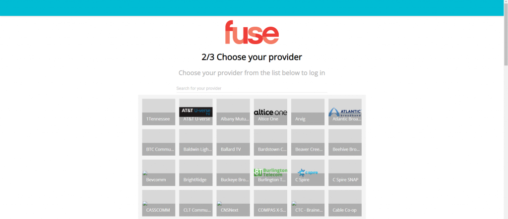 Fuse on Firestick - Choose TV Provider