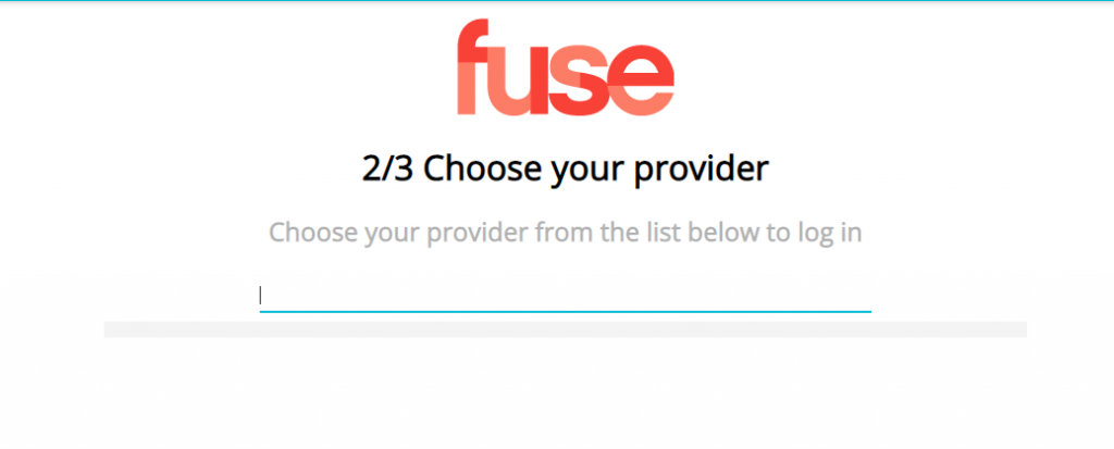 Choose your service provider to verify your account.