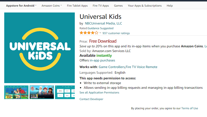 Download  Universal Kids on Firestick