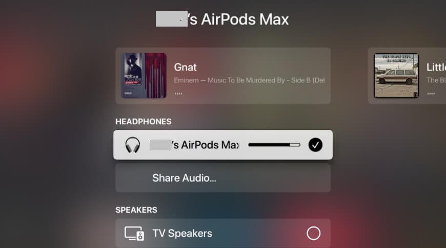 AirPods on Apple TV