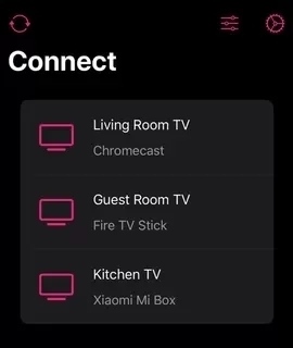 Select your Chromecast device to watch RFD channel.