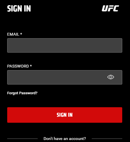 Sign in to UFC
