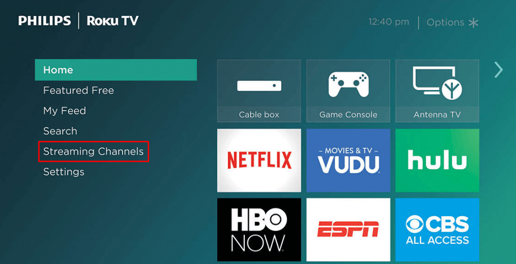 HBO Max on Philips Smart TV  Roku Home Screen  