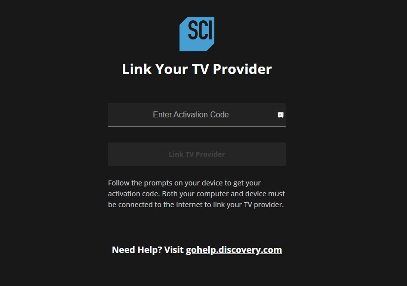 Click on Activate to stream Science Channel on Roku.