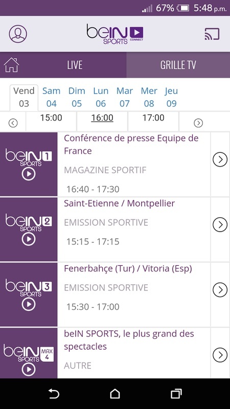 Click on Cast to stream beIN Sports on Google TV.
