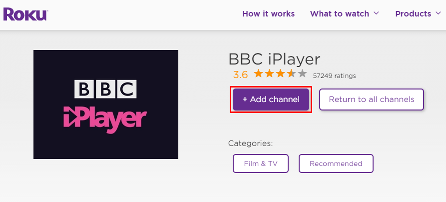 Add BBC iPlayer on Roku