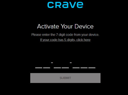 Activate Crave on Android TV