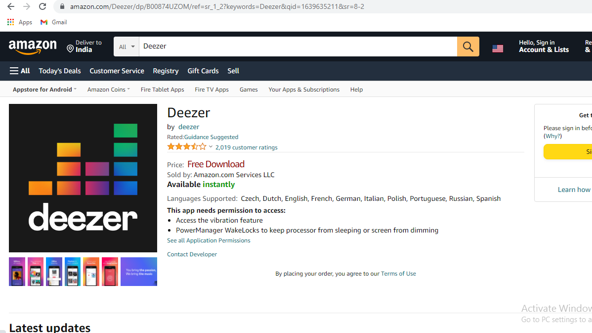 Download Deezer on Firestick