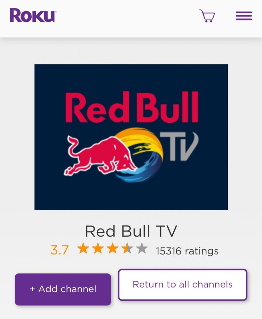 Add Red Bull TV on Roku 