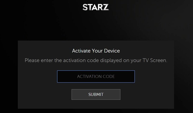 Activate STARZ on Firestick