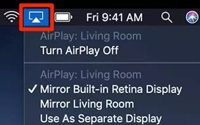 Click Airplay icon