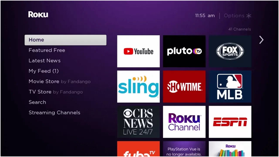 Streaming Channels option 