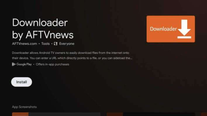 Downloader app for Google TV