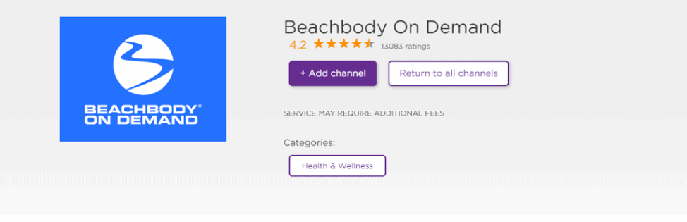 Add Beachbody on Demand on Roku