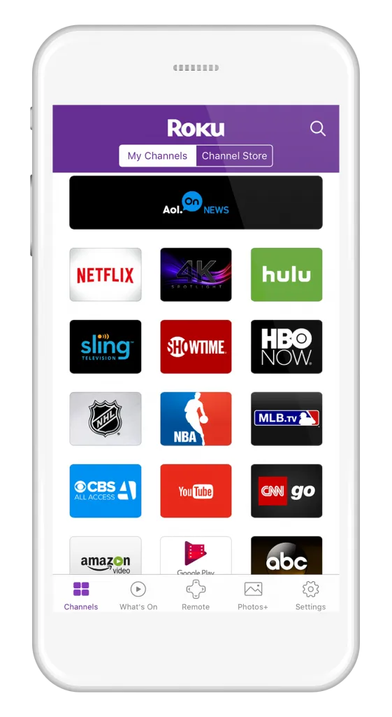 Look for Rumble app on Roku app and select it