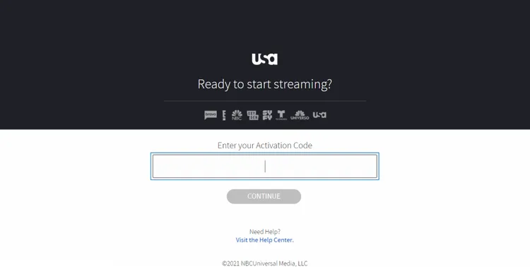 Enter the code to activate USA Network on Roku