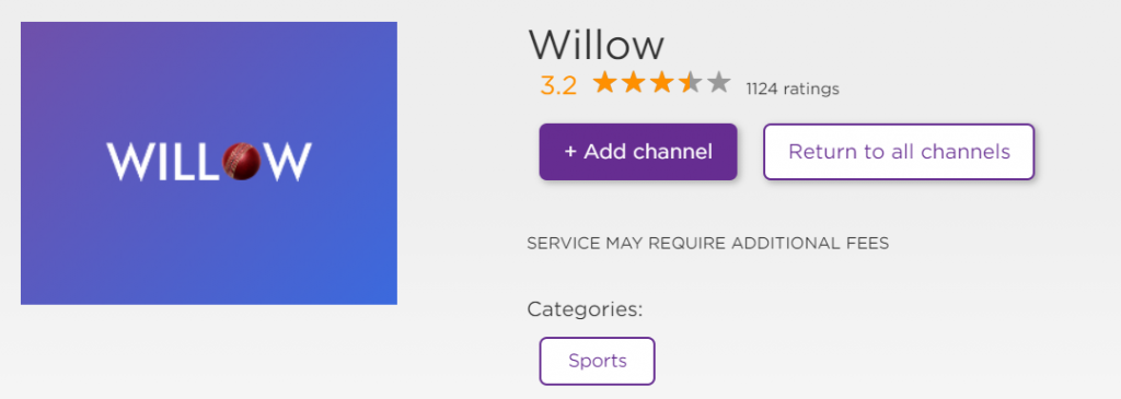 Tap Add Channel to get Willow on Roku