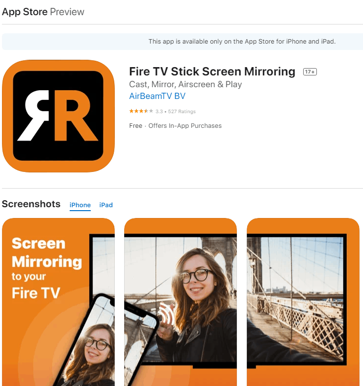 Install  Fire TV Stick Screen Mirroring