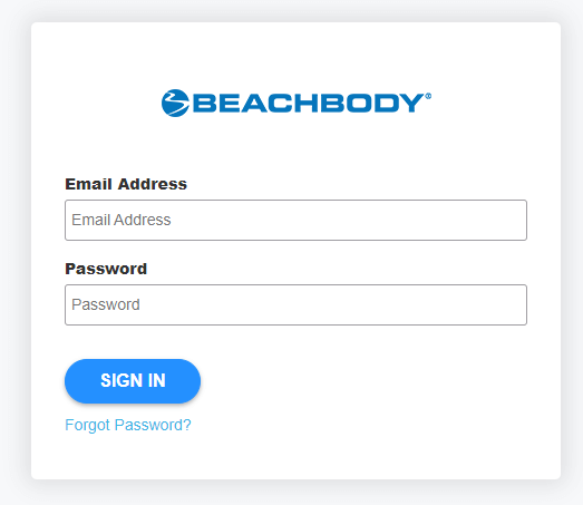 Log-in to Beachbody On Demand account in PC browser to activate it on Apple TV.