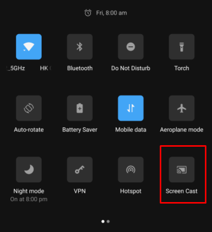 Tap the Cast icon - Channel Pear on Firestick