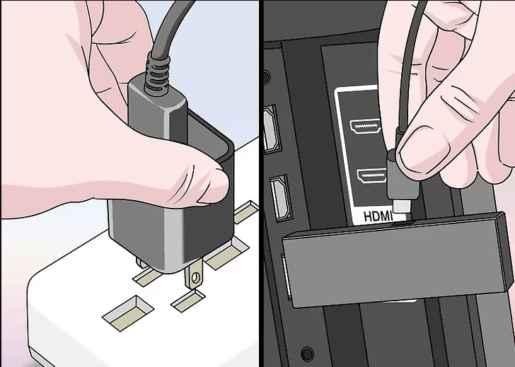 Connect the Firestick to a power source