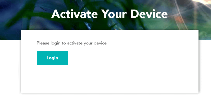 Login and Enter the Activation code  