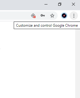 Click Customize and control Google Chrome icon