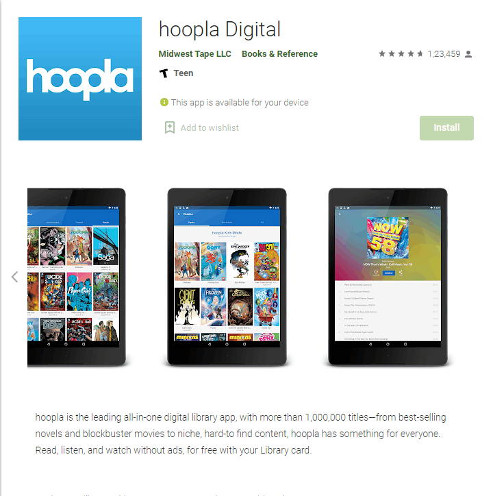 Install Hoopla app on Android phone