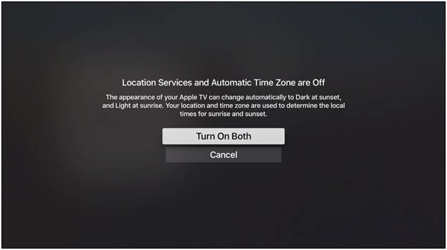 How to Turn On Dark Mode on Apple TV-Click Turn on Both