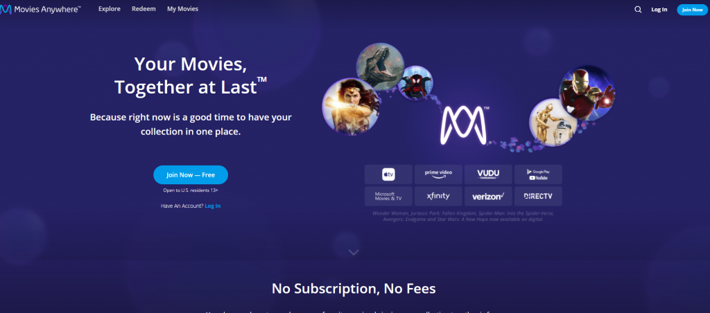 Sign in to your Movies Anywhere account