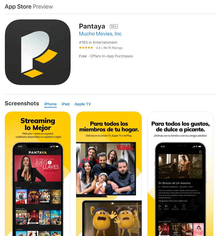 Install Pantaya app