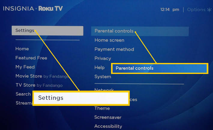 Select Settings> Parental control