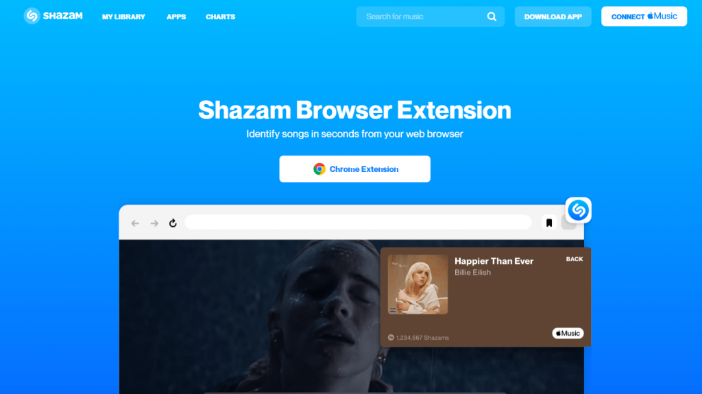 Go to Shazam website