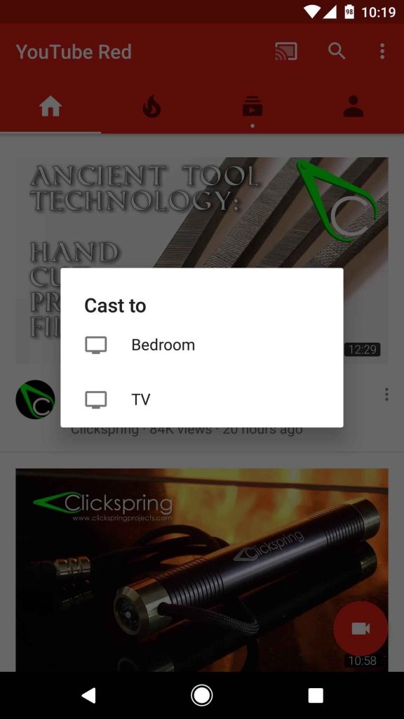 select the name of your Google TV