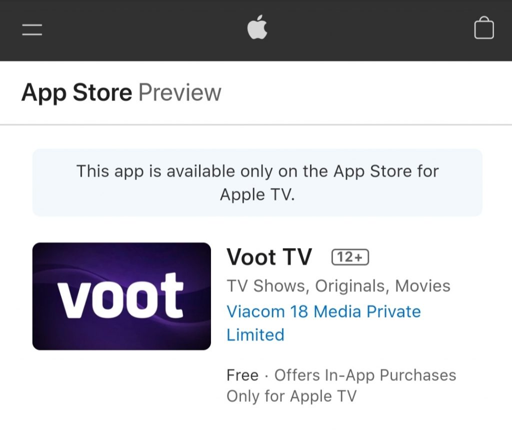 Install Voot on Apple TV