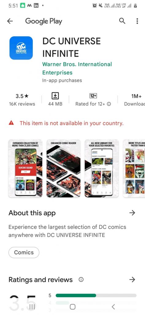 Get DC Universe Infinite app from Play Store.