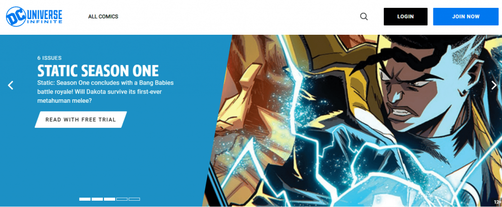 DC Universe Infinite web portal.