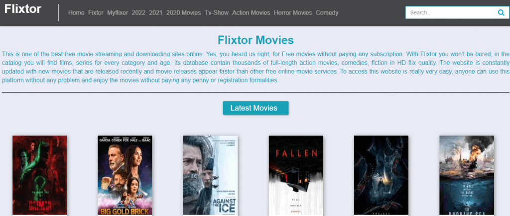 Visit Flixtor website using a web browser