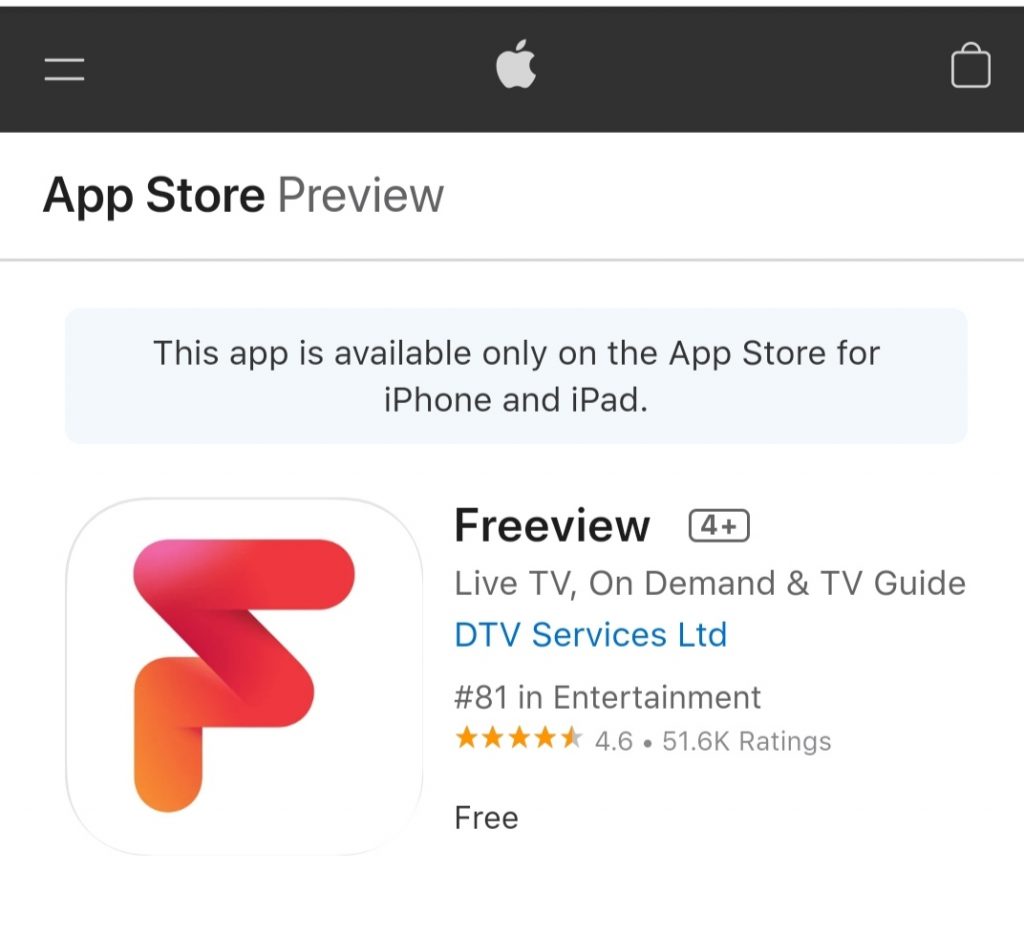 Get Freeview on Apple TV
