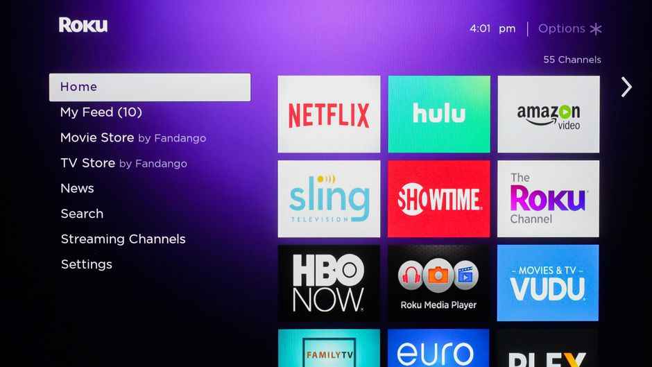 Select Search from Roku Home screen