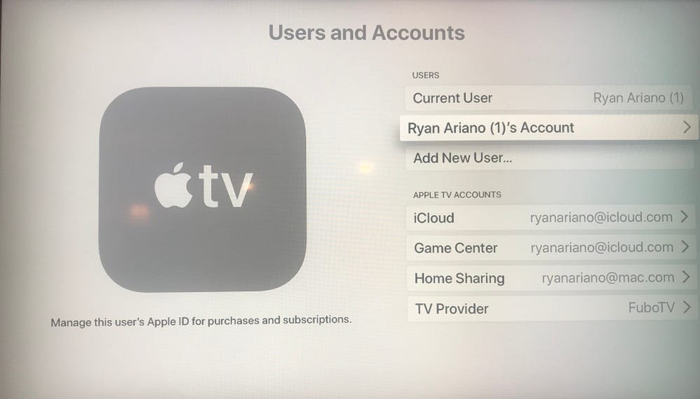 How to Cancel Apple TV Subscription- choose your account